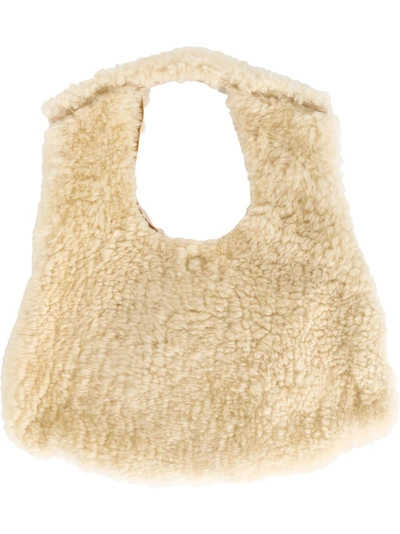 Shop Numero 10 Sunvalley Shearling Bag - White