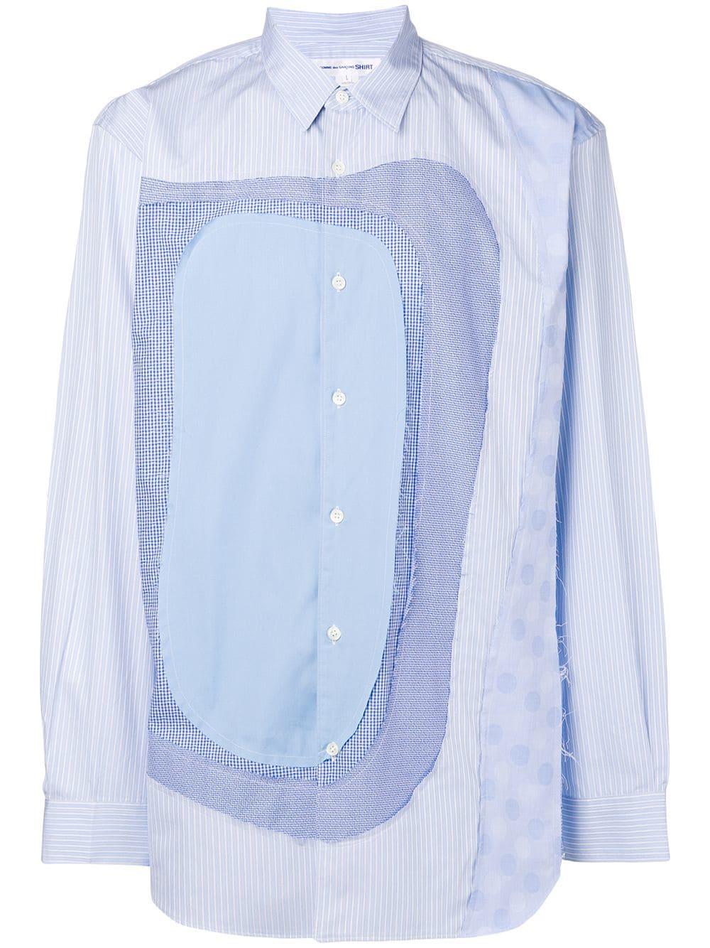 comme des garcons shirt patchwork