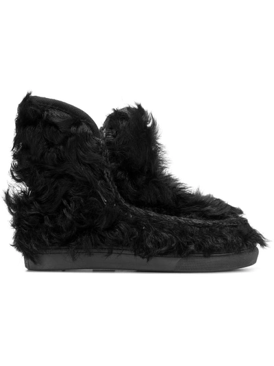 Shop Mou Eskimo Wedge Boots - Black