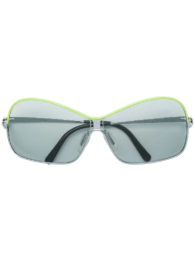 Shop A.n.g.e.l.o. Vintage Cult 1980s Oversized Sunglasses In Green