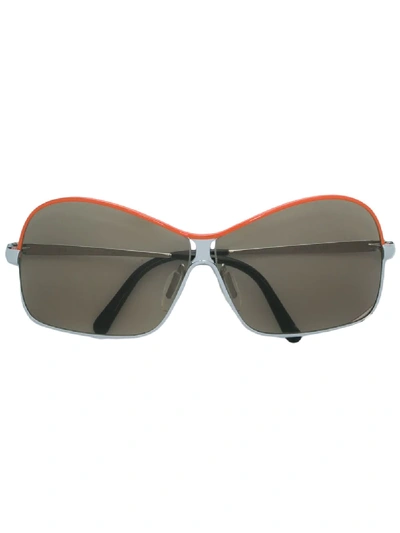 Shop A.n.g.e.l.o. Vintage Cult 1990s Oversized Sunglasses In Silver