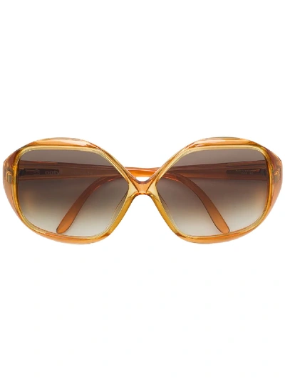 Shop A.n.g.e.l.o. Vintage Cult 1970s Oversized Frame Sunglasses In Orange