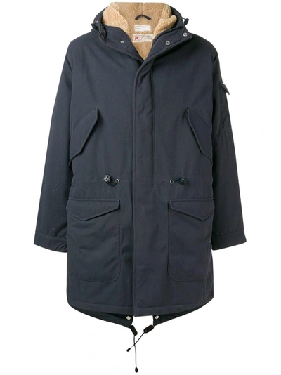 Shop Universal Works British Military Lined Parka In Blue