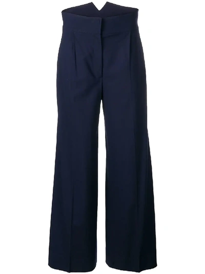Shop Fendi Vintage High-waist Flared Trousers - Blue