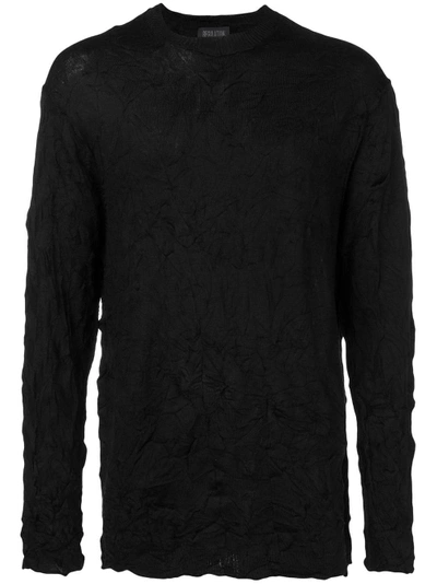 Shop Yohji Yamamoto Wrinkled Sweater In Black
