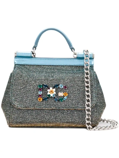Shop Dolce & Gabbana Sicily Mini Bag - Metallic