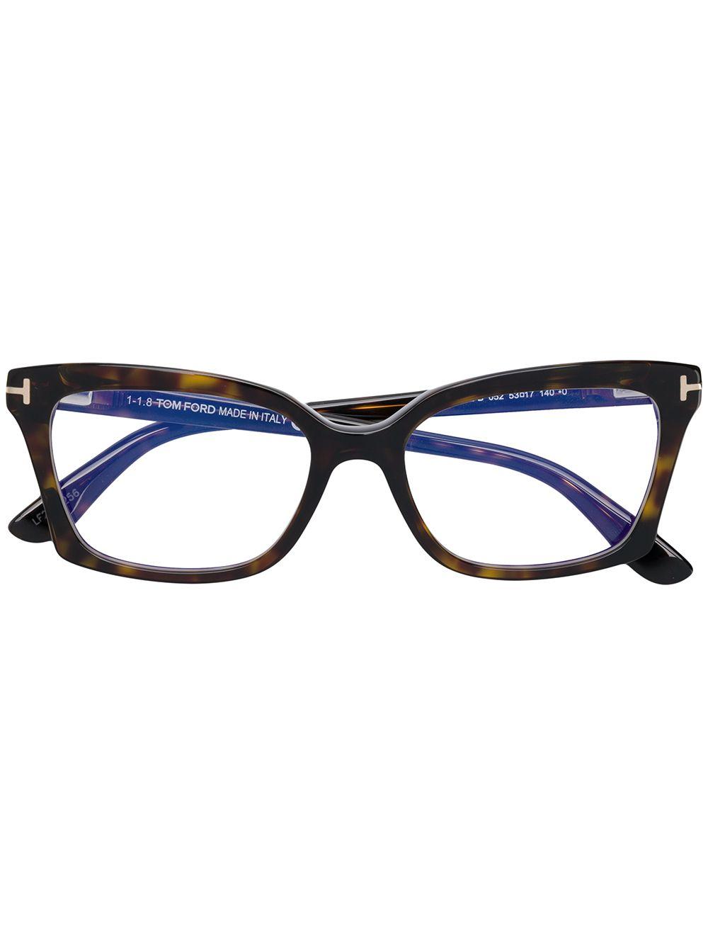 Tom Ford Eyewear Cat Eye Frame Glasses Brown Modesens
