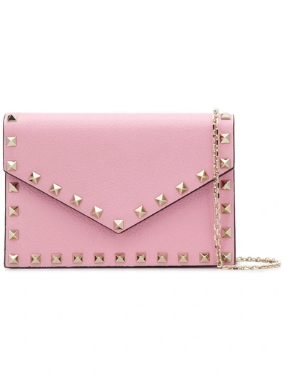 Shop Valentino Garavani Rockstud Shoulder Bag - Pink