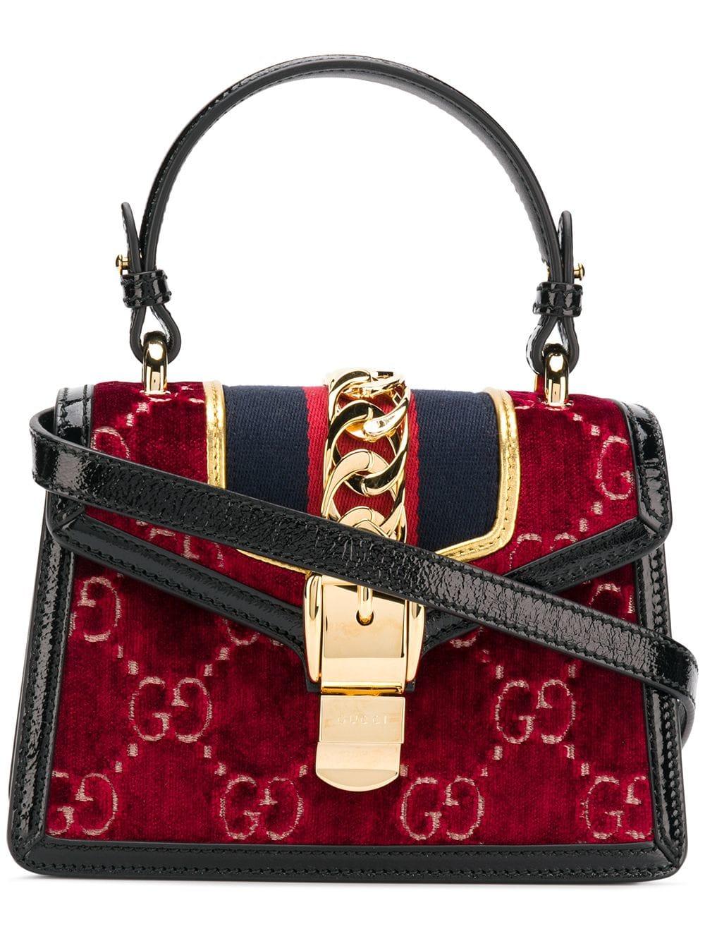 gucci sylvie mini velvet