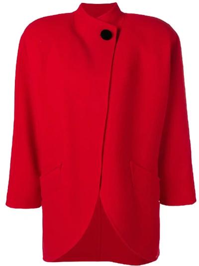 Shop Marc Jacobs Buttoned Oversized Coat - Red
