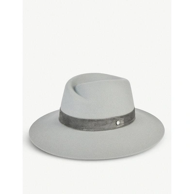 Shop Rag & Bone Zoe Wool Fedora Hat In Dove