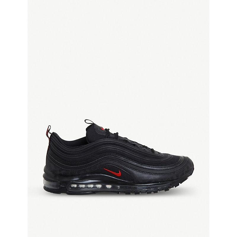 air max 97 trainers black red silver