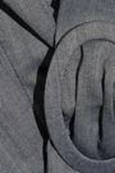 Shop Carmen March Buckle-detailed Herringbone Wool Tapered Pants In Gray