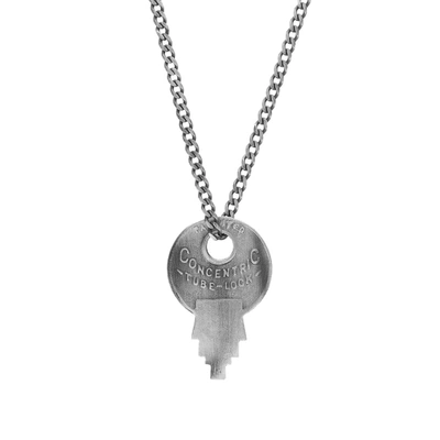 Shop Miansai Wise Lock Necklace In Silver