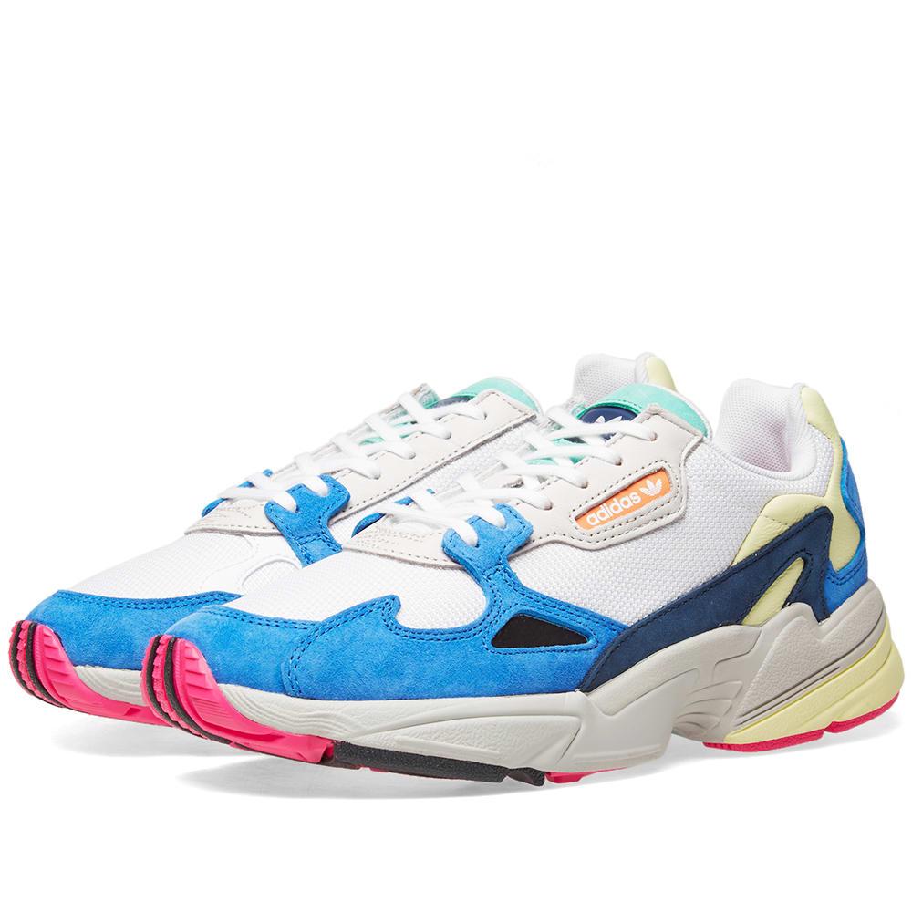 adidas falcon blue white