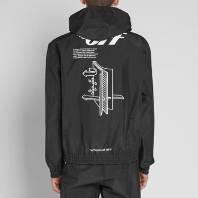 Shop Off-white Gore-tex Asymmetric Pullover Jacket In Black