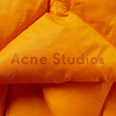 Shop Acne Studios Down Scarf In Orange