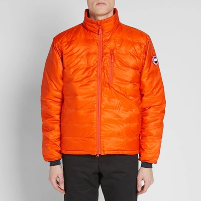 Shop Canada Goose Lodge Jacket In Orange