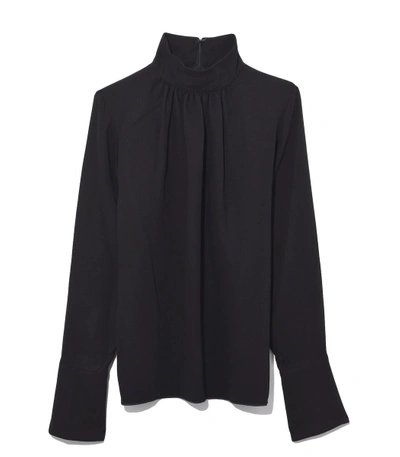 Shop Marc Jacobs Black Long Sleeve Collar Top