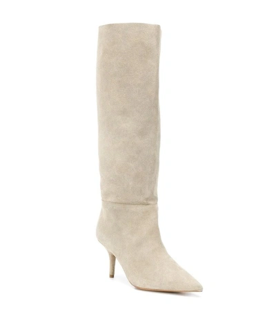 Shop Yeezy Taupe Knee High Boots In Neutral