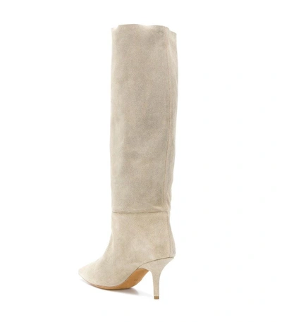 Shop Yeezy Taupe Knee High Boots In Neutral