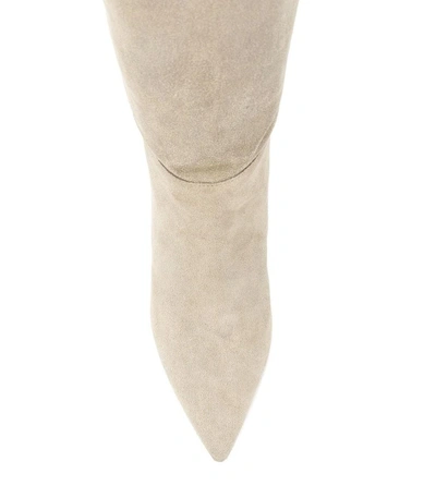 Shop Yeezy Taupe Knee High Boots In Neutral