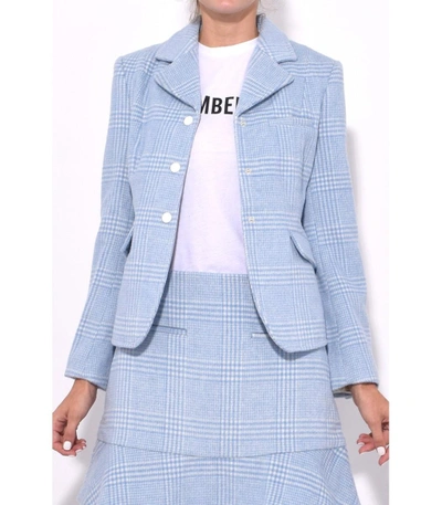 Shop Ganni Woodside Blazer In Serenity Blue