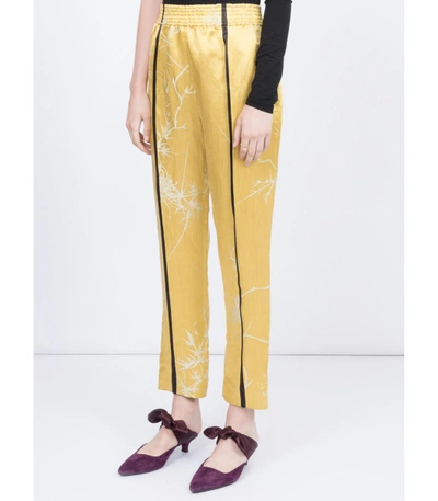 Shop Haider Ackermann Dianthus Trousers In Yellow