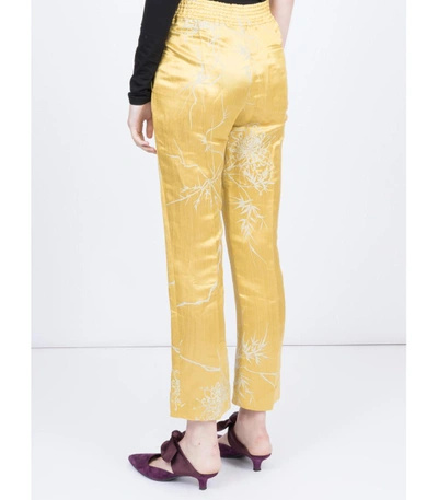 Shop Haider Ackermann Dianthus Trousers In Yellow