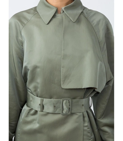 Shop The Row Belted Trench Coat In Green