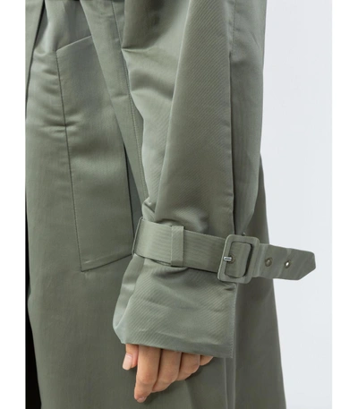 Shop The Row Belted Trench Coat In Green