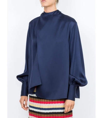 Shop The Row Loose Fit Blouse In Navy