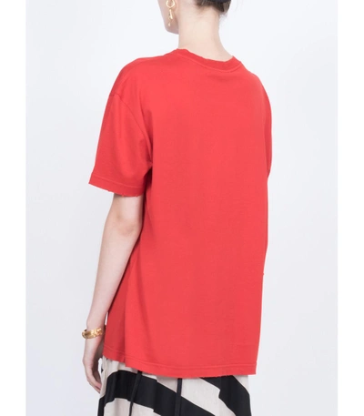 Shop Givenchy Red Round Neck T-shirt