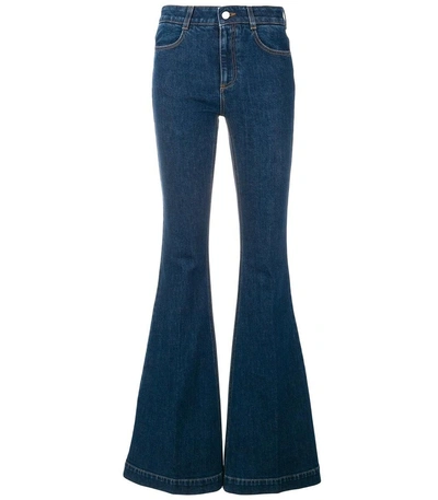 Shop Stella Mccartney Blue Seventies Flared Jeans