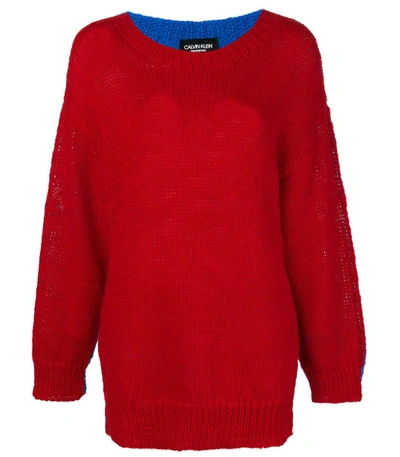 Shop Calvin Klein 205w39nyc Multicolor Oversized Sweater