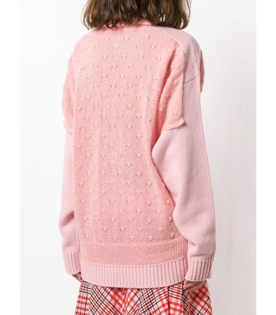 Shop Jw Anderson Pink Trompe L'oeil Sweater