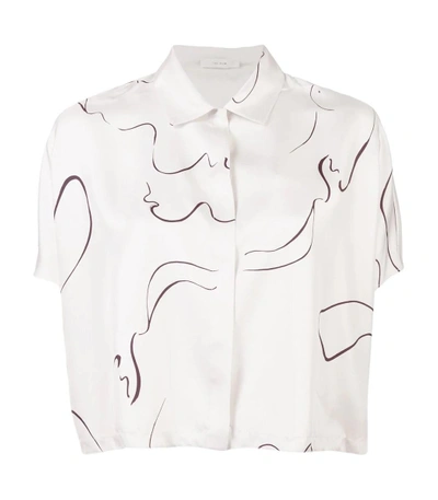 Shop The Row White Abstract Print Blouse