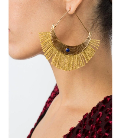 Shop Aurelie Bidermann Gold Fringe Earrings