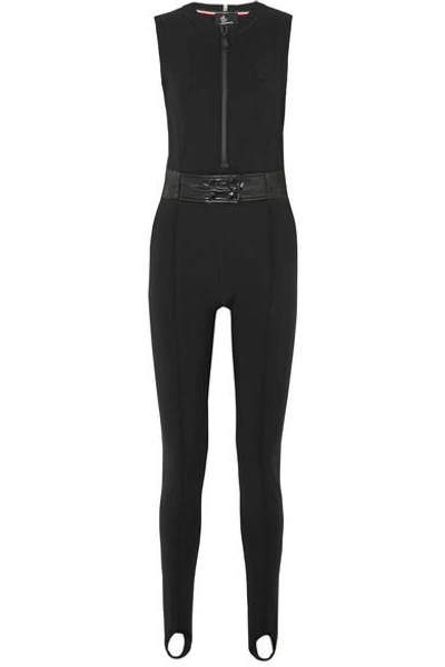 Shop Moncler Stretch-jersey Ski Suit In Black