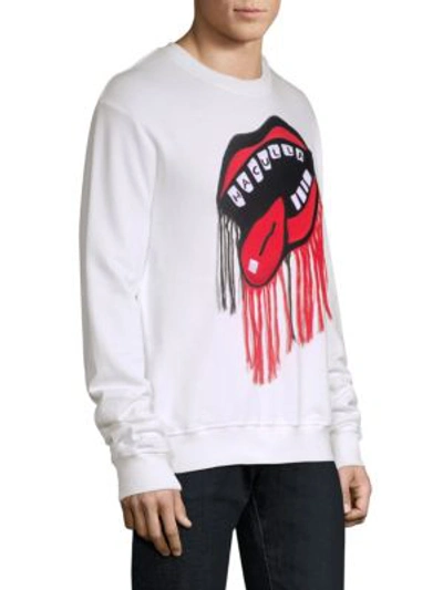 Shop Haculla Nyc Drama Crewneck Sweatshirt In White