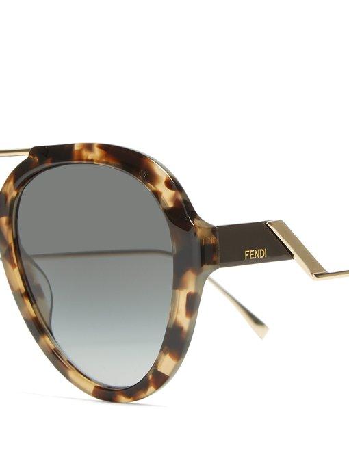 fendi oversized aviator sunglasses