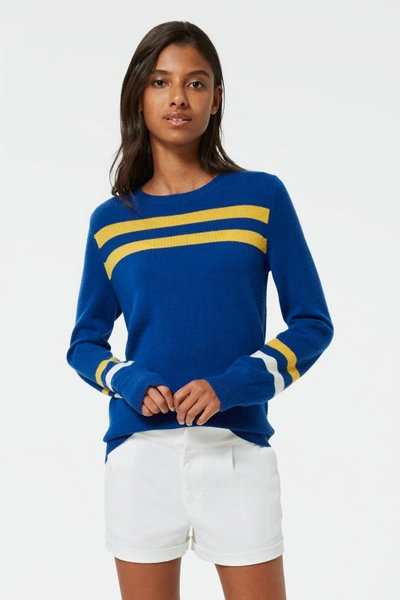 Shop Rebecca Minkoff Blue And Yellow Stripped Sweater | Blue & Yellow Marlowe Sweater |  In Royal Blue/yellow