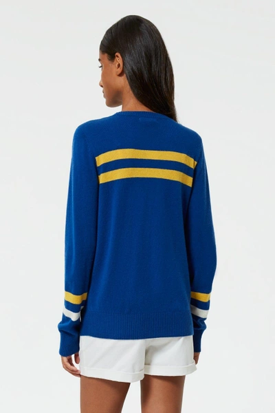Shop Rebecca Minkoff Blue And Yellow Stripped Sweater | Blue & Yellow Marlowe Sweater |  In Royal Blue/yellow