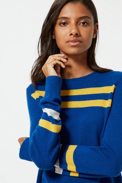 Shop Rebecca Minkoff Blue And Yellow Stripped Sweater | Blue & Yellow Marlowe Sweater |  In Royal Blue/yellow