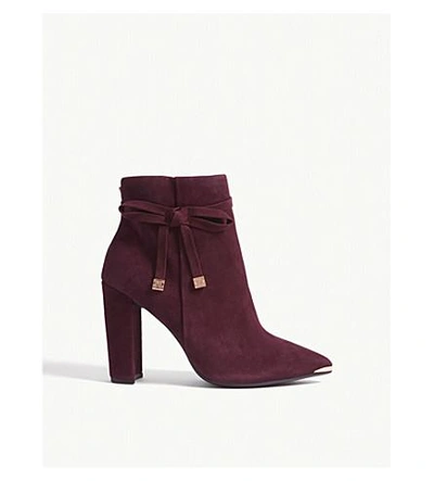 Ted Baker Qatena Suede Ankle Boots In Deep Purple ModeSens