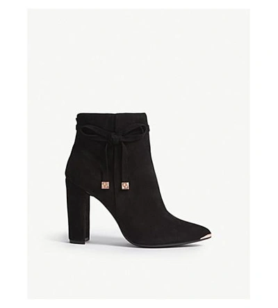 Shop Ted Baker Qatena Suede Ankle Boots In Black