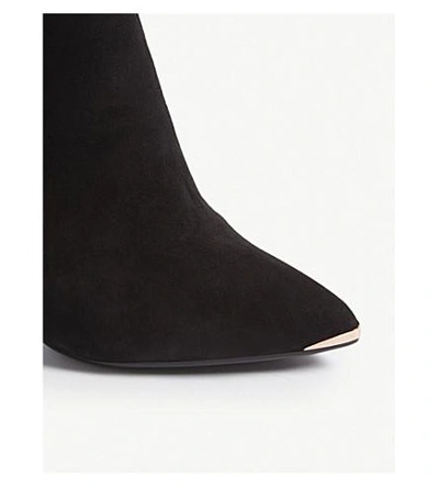 Shop Ted Baker Qatena Suede Ankle Boots In Black