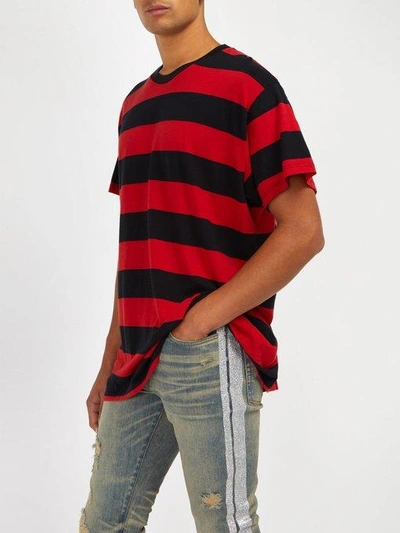 Amiri Striped Oversized T-shirt In Black | ModeSens