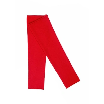 Shop Arela Sara Cashmere Arm Warmers In Red