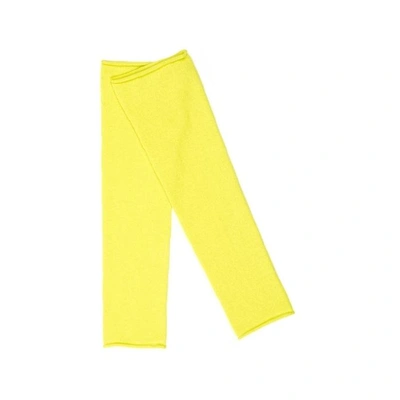 Shop Arela Sara Cashmere Arm Warmers In Bright Yellow